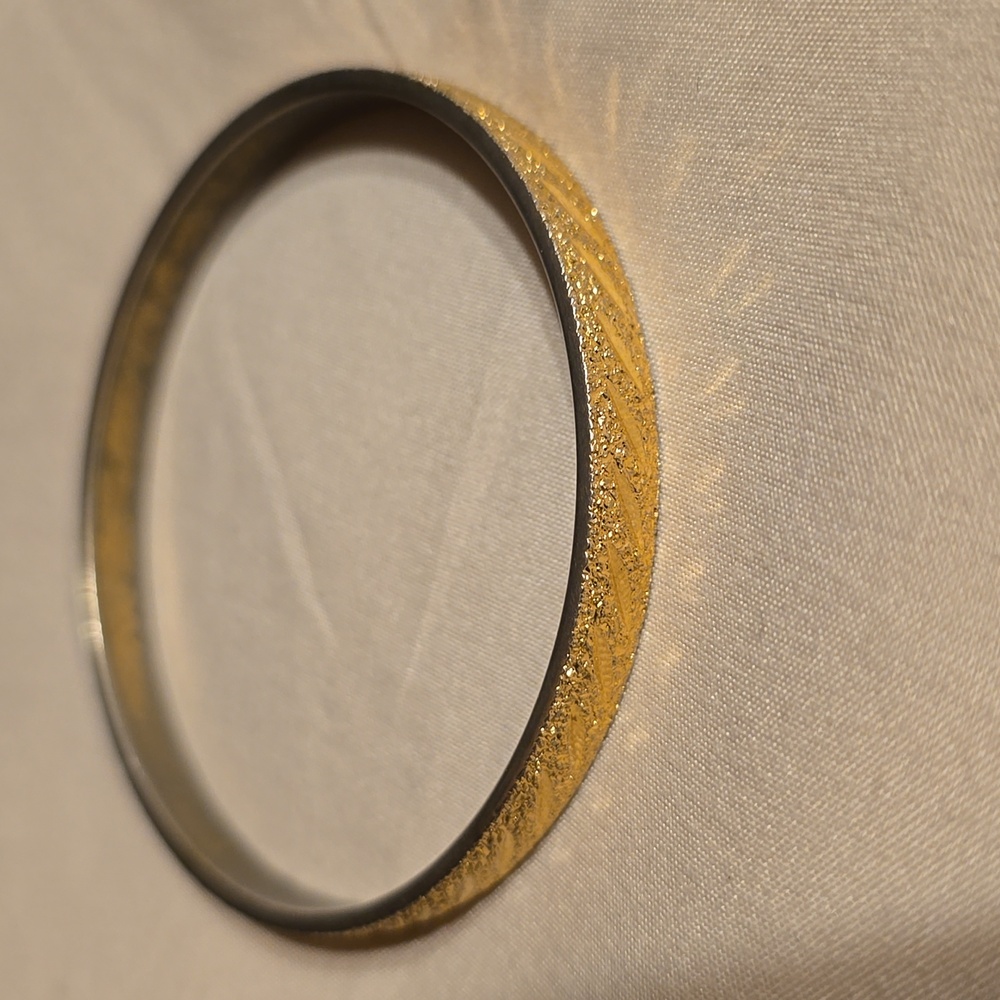 Monet Textured Goldtone Bangle